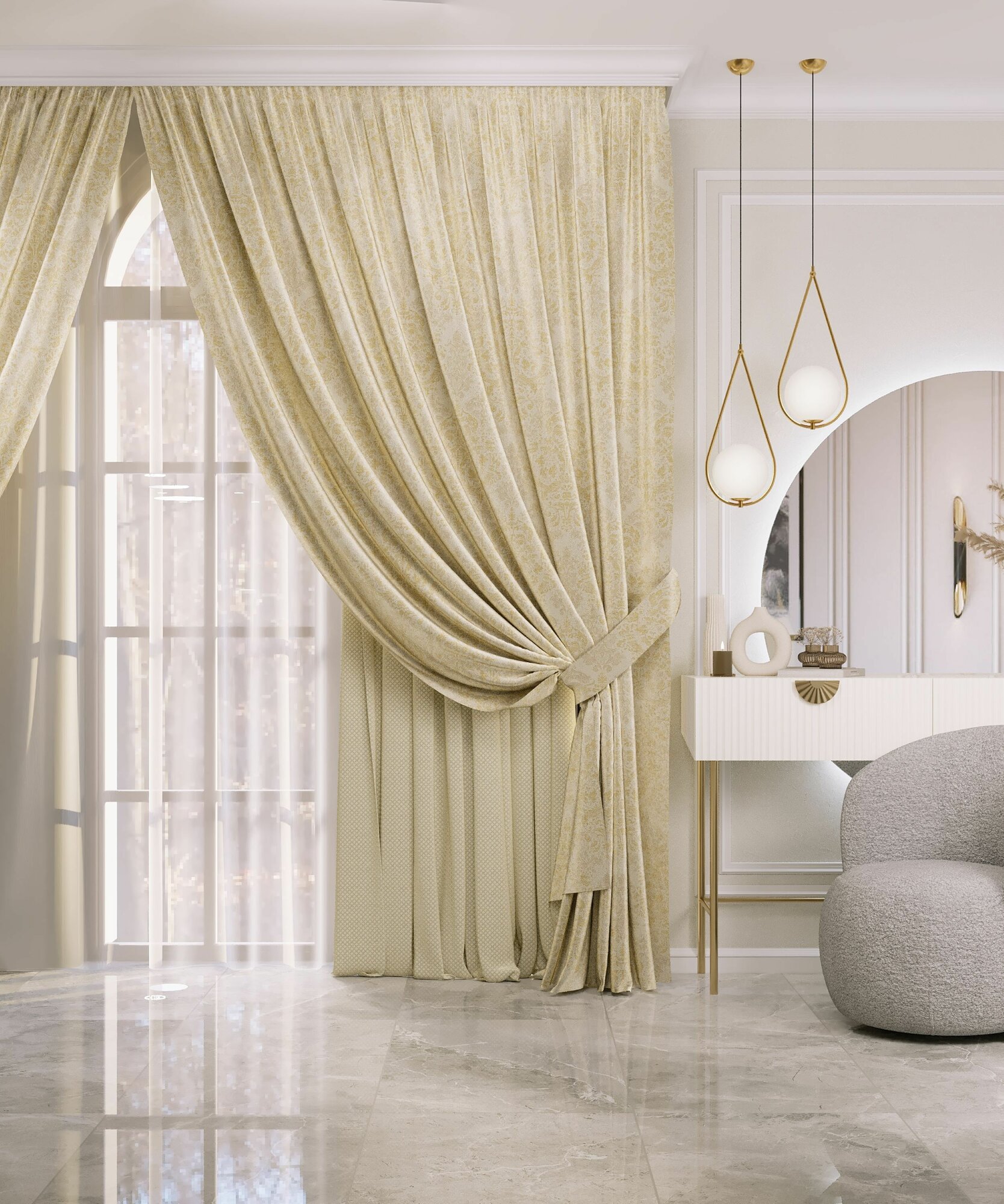 Двойные шторы, комплект двойных штор (140+140+140+140)х250, готовые, потолочные шторы для дома, офиса