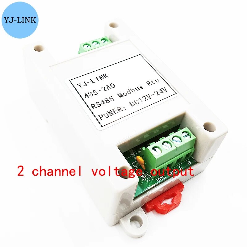 Модуль аналогового выхода RS485 Modbus RTU, 2ch 0-10V