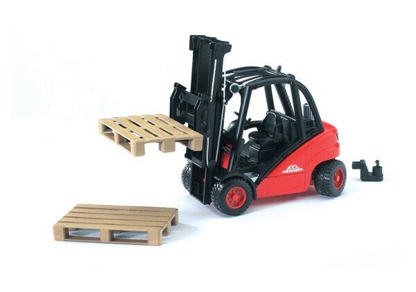 Погрузчик вилочный Bruder Linde H30D с паллетами (02-511) — фото 1
