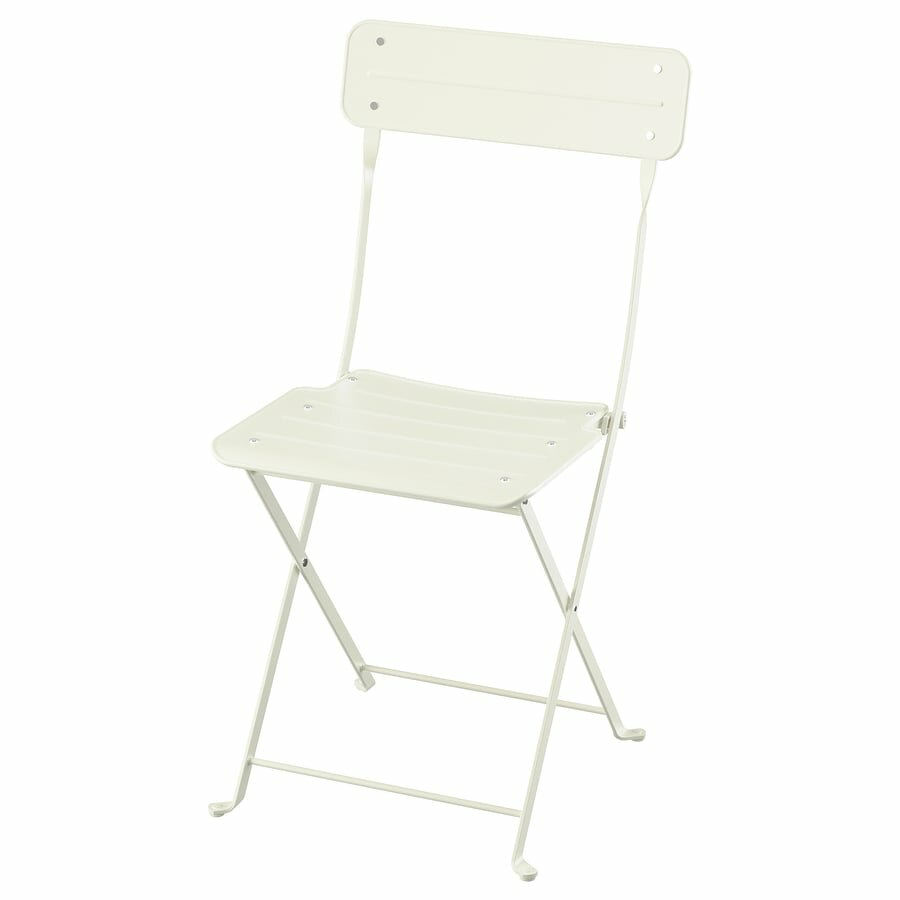 Складной стул IKEA SUNDSO 905.758.85, кремовый, для улицы