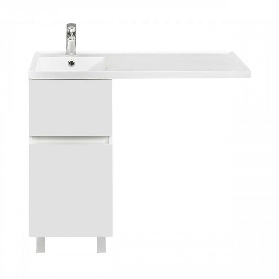 Тумба под раковину Aquaton Лайн 40 1A232201LF010 цвет Белый глянец