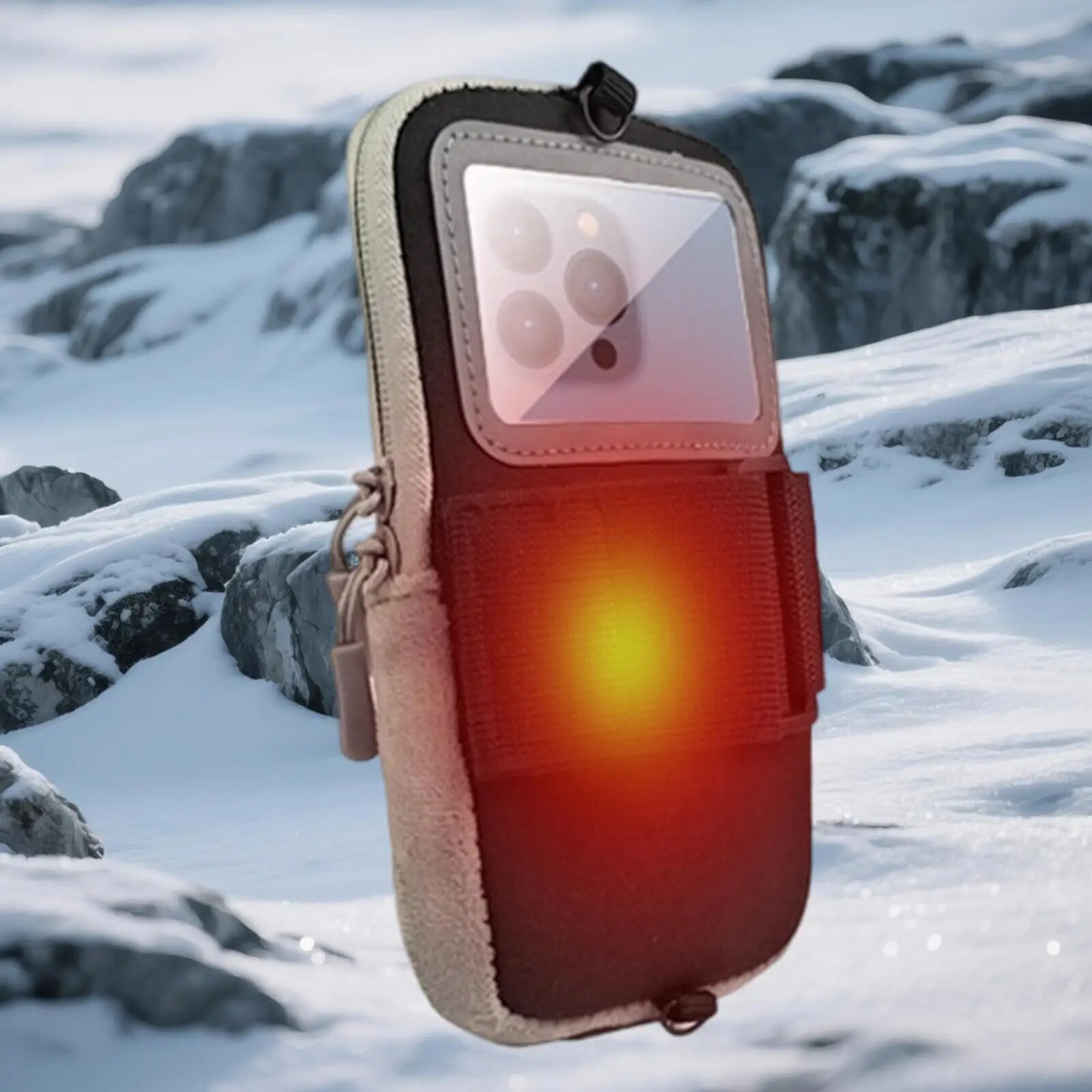 Термальный чехол для телефона водонепроницаемый с быстрым нагревом снегозащитный чехол USB-нагревательный чехол защита от аккумулятора для зимнего катания на лыжах кемпинга пешего туризма