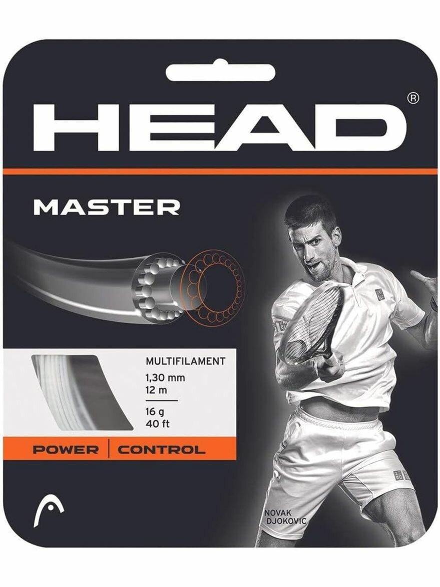 Струны Tennis Multifilament Head Master Control 16g 1.28mm Strings - Natural 12m 40ft Унисекс 281023-16LNT 16LNT