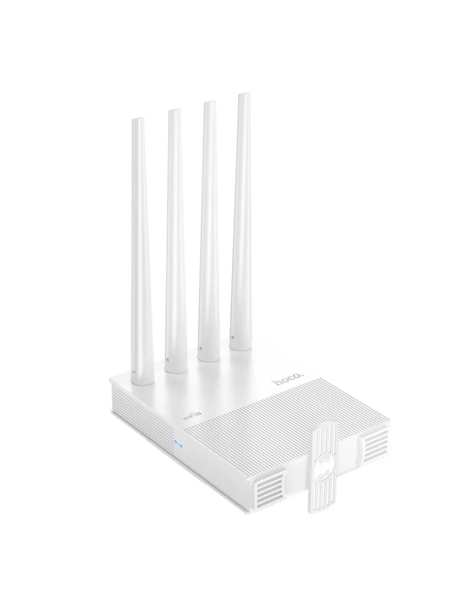 Роутер Hoco HI31 Wi-Fi5 Wireless Router 2.4G, 1200 Mbps, 4 антенны, EU, Белый — фото 1