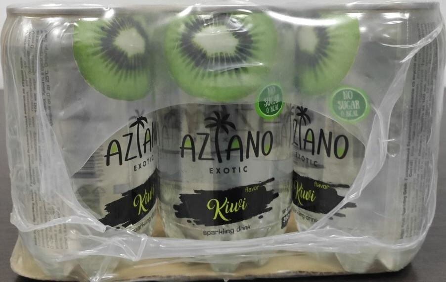 Напиток газированный Aziano Kiwi (Киви) 0.350 л упаковка 12 штук - фотография № 7