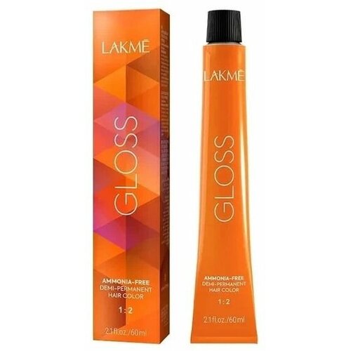 Lakme тонирующая крем-краска Gloss Color Rinse, 6/12 темный блондин пепельно-фиолетовый, 60 мл