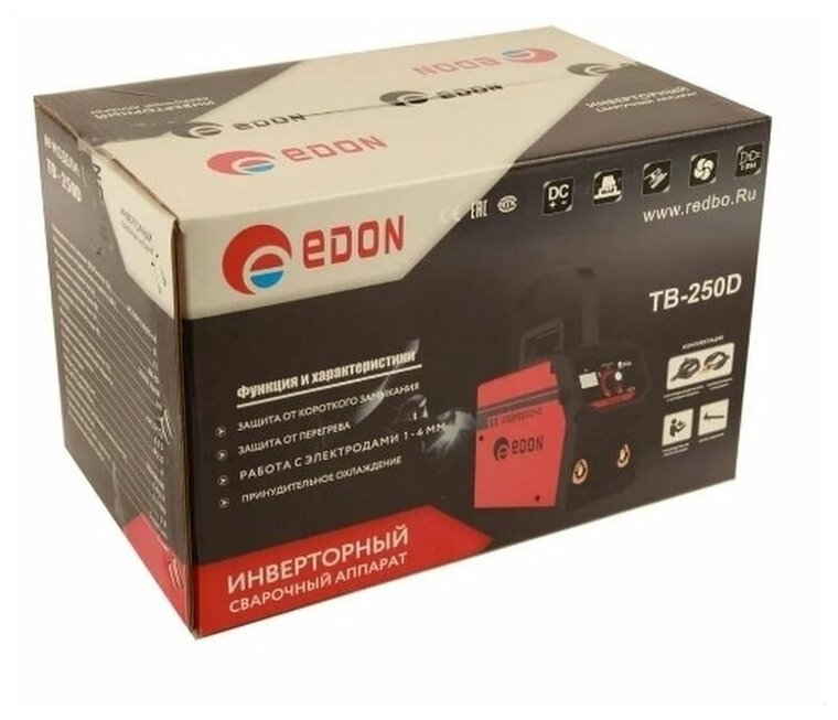 Сварочный аппарат EDON TB-250, 20-250A, инверторный БИТ - фото №6