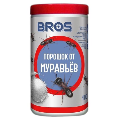 Порошок BROS от муравьёв, 100 г комплект 3 ШТ