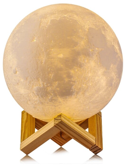 Беспроводной светильник ночник Лампа Луна сенсорный - фотография № 2