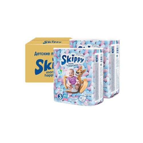 Подгузники для детей SKIPPY More Happiness Plus, размер 3 (4-9 кг), 60 шт