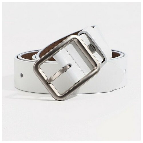 фото Ремень сима-ленд, размер 105, белый сима-лэнд