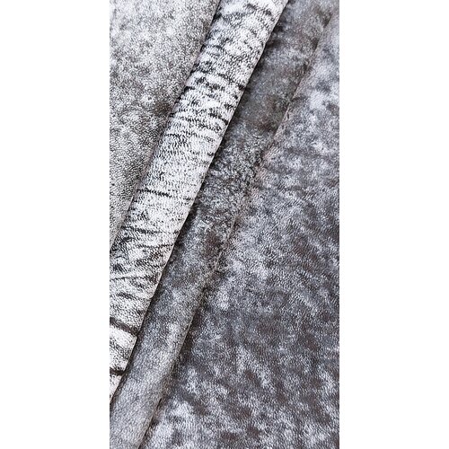 Натуральный нубук овчина чёрный-джинс 0,7-0,8мм 59 дм2.