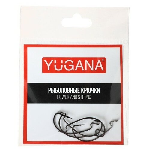 крючки офсетные yugana o shaughnessy worm 4 5 шт Крючки офсетные YUGANA Wide range worm, № 6, 5 шт.