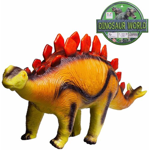 Фигурка Динозавр Стегозавра гигантский (из мягкого материала), длина 64 см, со звуковыми эффектами - Junfa Toys [WA-24125/Стегозавр]