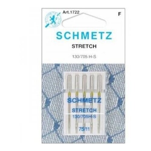 Schmetz Иглы для бытовых швейных машин, для стрейч-ткани, №75, 5 шт schmetz иглы для бытовых швейных машин для стрейч ткани 75 90 5 шт