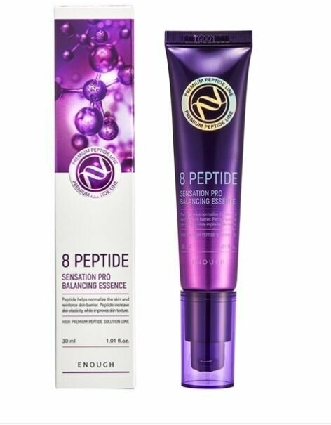 ENOUGH 8 peptide Senation Pro Essence/Сыворотка для лица, Эссенция с пептидами антивозрастная омолаживающая увлажняющая 30 мл