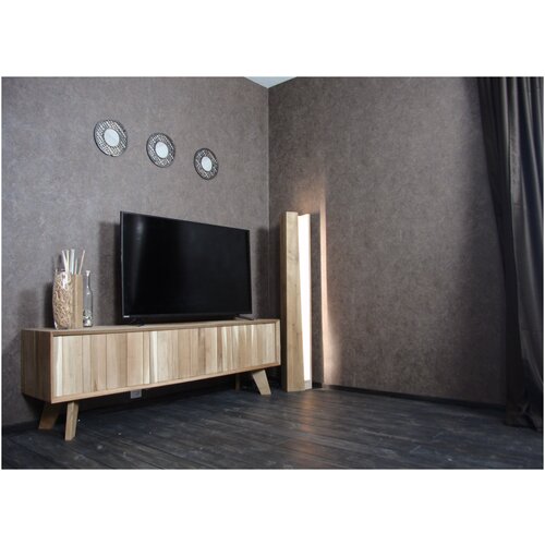 Комод из массива дуба подставка под ТВ дубовая с дверцами консоль из дуба из разных досок Комод №5