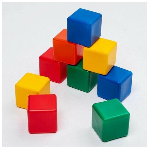 Набор цветных кубиков, 9 штук 6 х 6 см набор цветных кубиков 9 штук 4 х 4 см