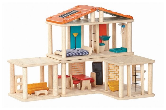 PlanToys Кукольный домик с мебелью 7610