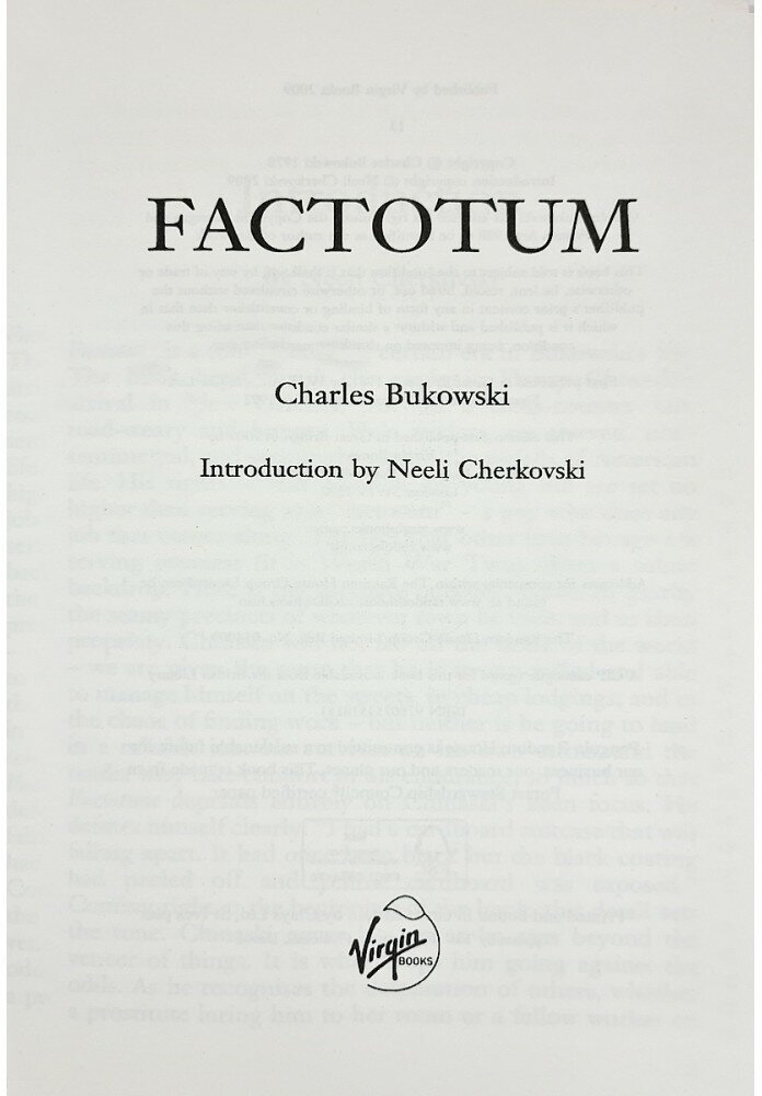 Factotum (Чарльз Буковски) - фото №4