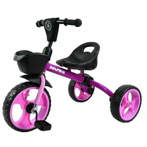 Велосипед Детский Трехколесный Складной, Серия Dolphin (2023), Фиолетовый велосипед детский трехколесный складной серия dolphin 2023 фиолетовый