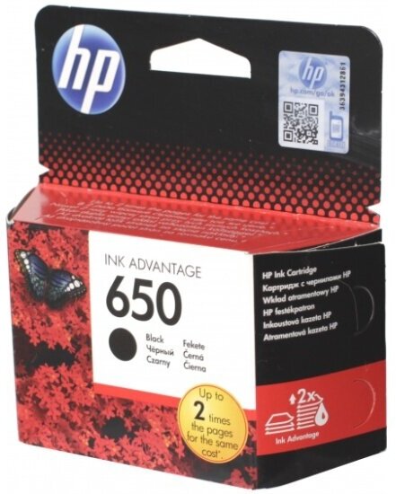 Картридж HP CZ101AE № 650, черный для Deskjet Ink Advantage 2515, 3515