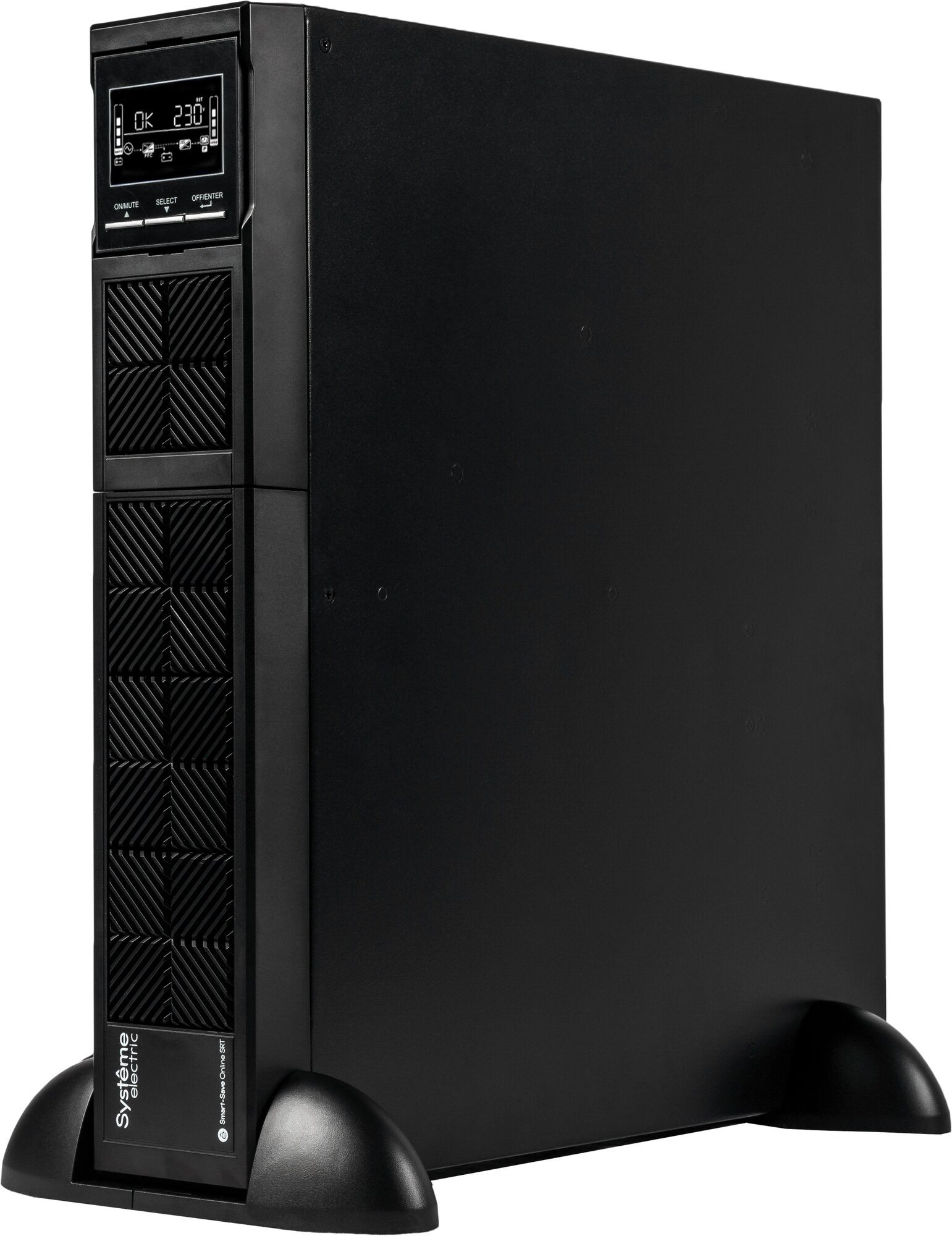 Источник бесперебойного питания Systeme Electriс Smart-Save Online SRT, 1500VA/1500W, On-Line, Extended-run, Rack 2U(Tower convertible), LCD, Out: 8xC13, SNMP Intelligent Slot, USB, RS-232 (SRTSE1500R Systeme Electric - фото №1