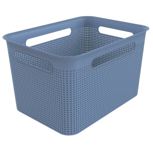 фото Корзина для хранения rotho brisen l 16 л 36,0*26,2*21, 1 голубой горизонт