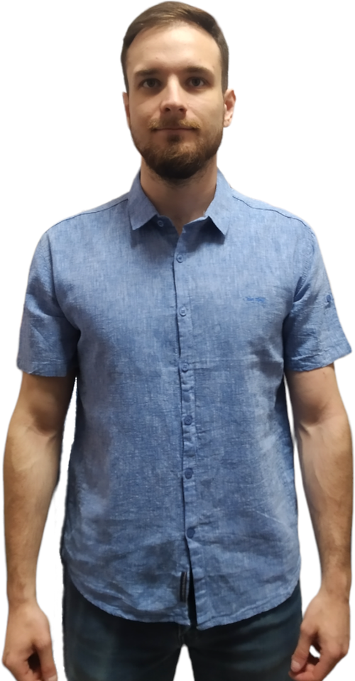 Рубашка Jean Piere, размер 50, голубой