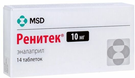 Ренитек таблетки 10мг 14шт