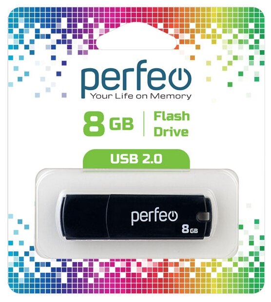 Perfeo USB Drive 8GB C05 Black PF-C05B008