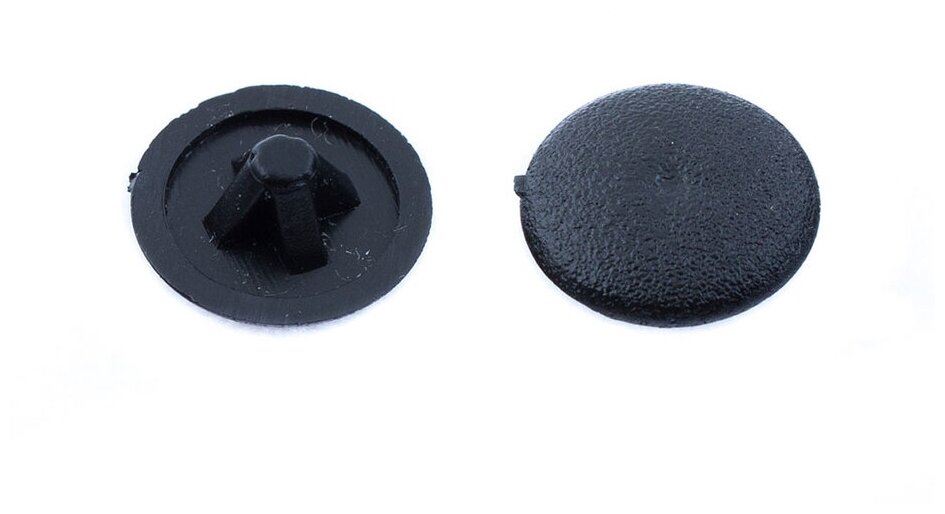 Заглушка декоративная пластиковая на шуруп №2 черная (50 шт.)
