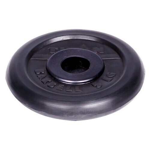 Обрезиненный диск Barbell Atlet d 31 мм, чёрный, 5.0 кг СГ000001513