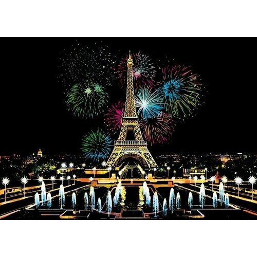 Скретч-картины - Fireworks Paris (цветная) 28*40