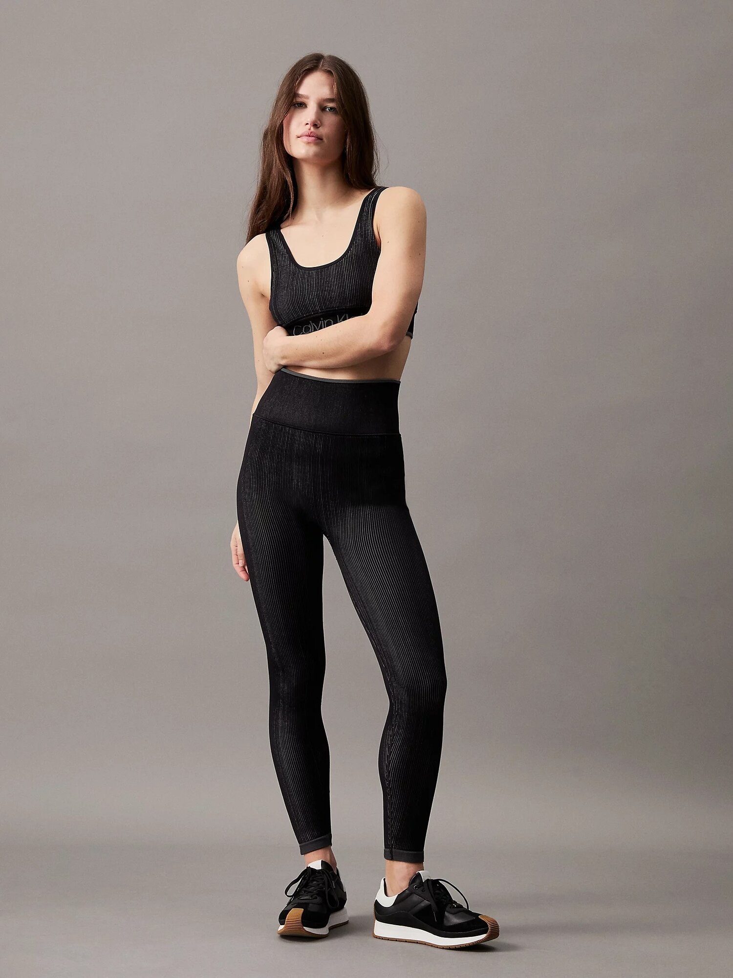 Легинсы спортивные Calvin Klein Sport Performance, размер M, черный — фото 1