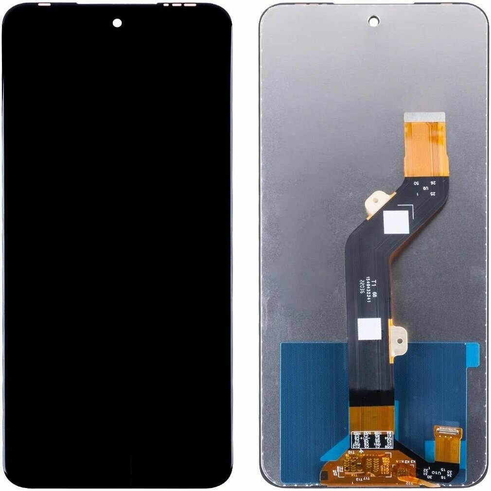 Дисплей для телефона Tecno Pova 4, LG7n, в сборе с тачскрином, черный, 1 шт