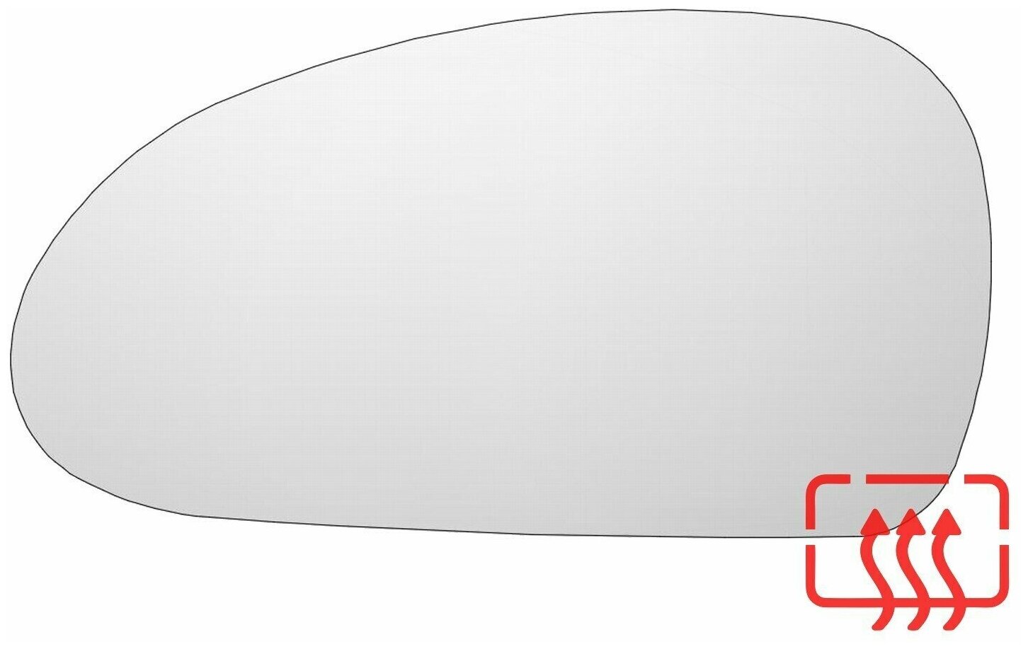 Элемент зеркала HYUNDAI Sonata IV c 1998 по 2012 левый сферический c обогревом 39300108