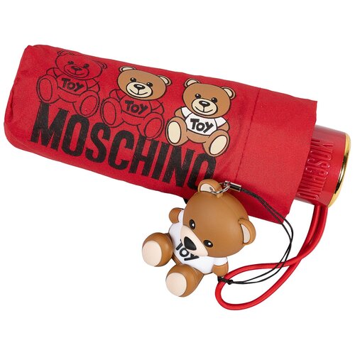 Зонт складной Moschino 8061-SuperminiC Bear Scribbles Red