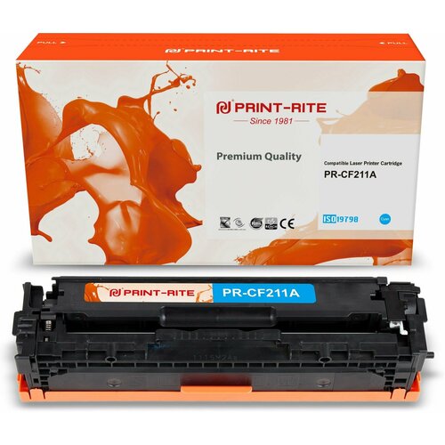 Картридж лазерный Print-Rite TFH993CPU1J PR-CF211A CF211A blue ((1800стр.) для HP LJ Pro 200/M251/M276) (PR-CF211A) print rite картридж совместимый принтрайт print rite pr cf211a cf211a синий 1 8k