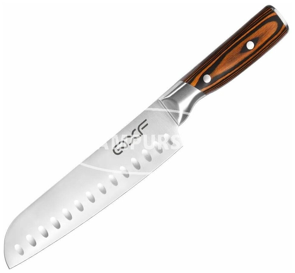 Кухонный нож Сантоку QXF R-4157, длина лезвия 18 см