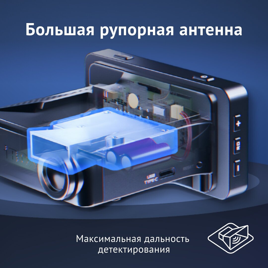 Видеорегистратор с сигнатурным радар-детектором iBOX F5 LaserScan WiFi Signature Dual