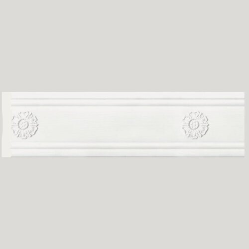 Изображение товара Молдинг Бордюр 80х9х2400мм Розетка, цвет Белый мат. Cosca. Набор 4шт.