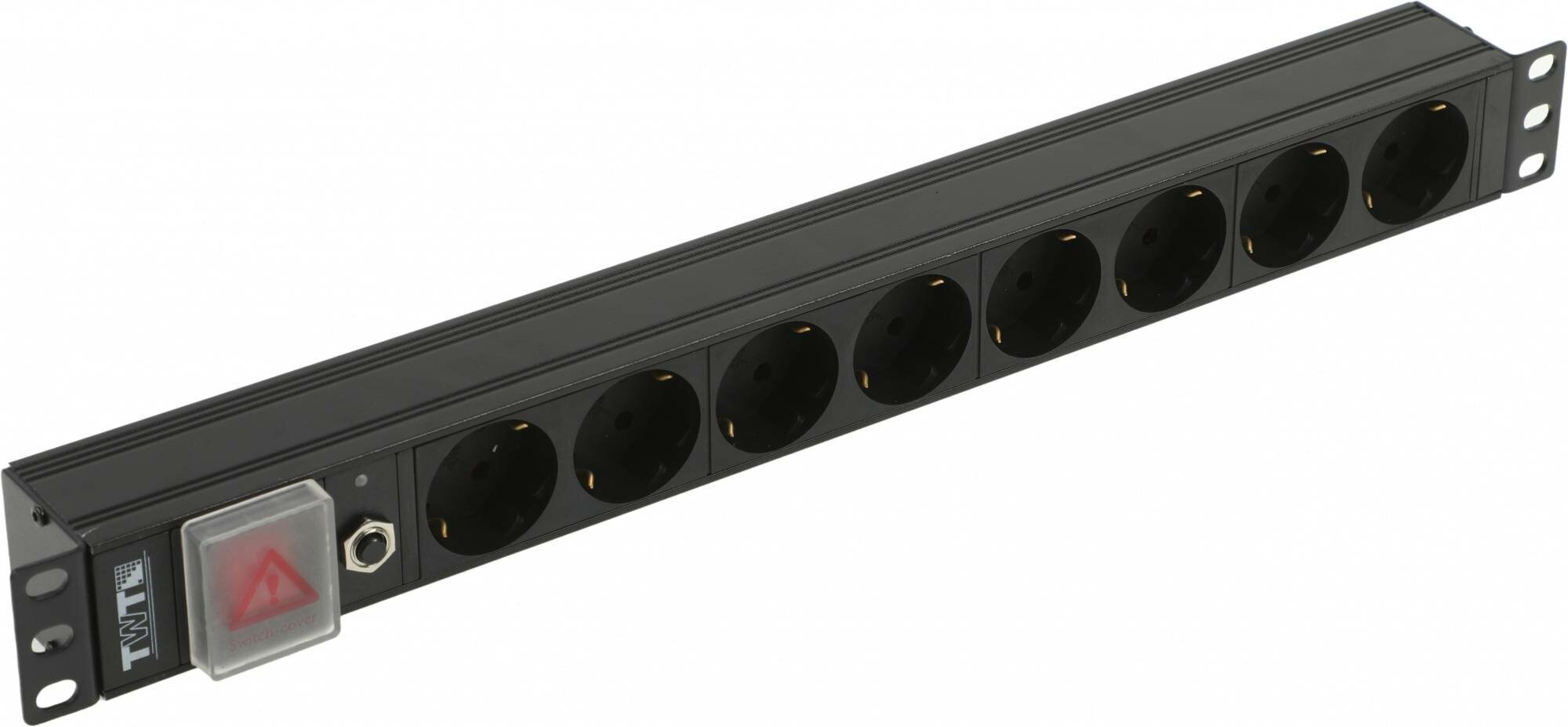 Блок розеток Lanmaster TWT-PDU19-10A8P 8 розеток черный - фото №7