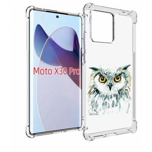 Чехол MyPads Серьезная сова для Motorola Moto X30 Pro задняя-панель-накладка-бампер