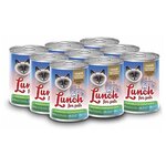 Влажный корм для кошек Lunch for pets беззерновой, для профилактики МКБ, с кроликом, с перепелом 400 г (кусочки в желе) - изображение