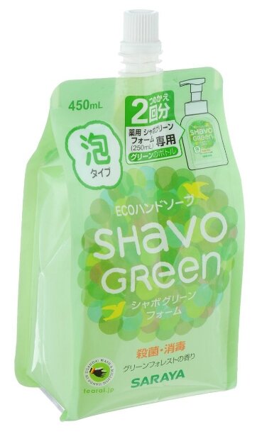 Saraya Мыло пенящееся Shavo Green, 450 мл