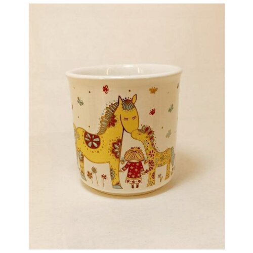 Кружка Детская малая Лошадки деколь/золото, 200 мл