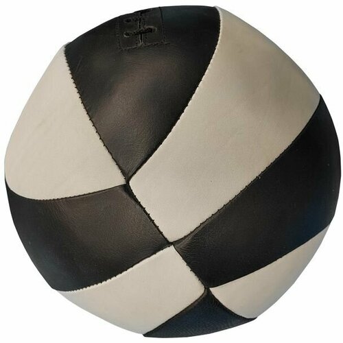 фото Набивной мяч медбол 6кг из натуральной кожи со шнуровкой. диаметр 25см. наполнитель текстиль + резиновая крошка dnn