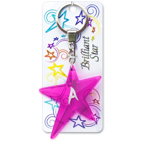 фото Брелок именной подарочный на ключи, сумку, рукзак, одежду «звёздочка» а brilliant star