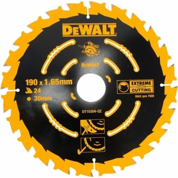 Пильный диск DEWALT EXTREME DT10304, 190/30 мм.